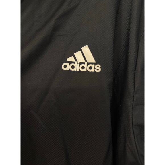 Adidas Men's XL Full Zip Hooded Black Classic Windbreaker - Picture 3 of 5